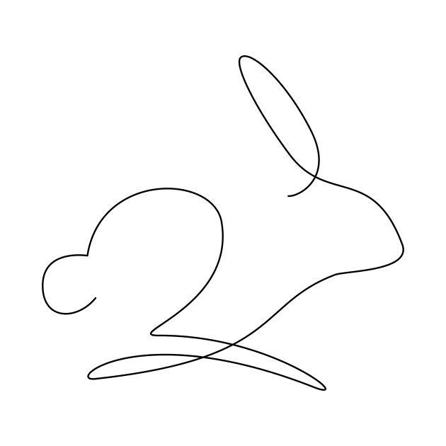 One line rabbit by Seven Trees Design