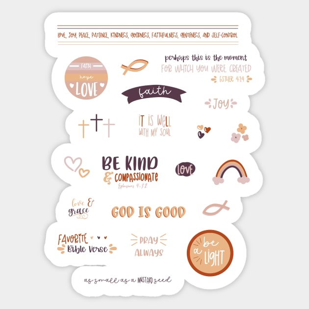 God's Love #02 Christian Sticker Sheet for Bible Journaling, Bullet Jo –  MyLettersOfPraise