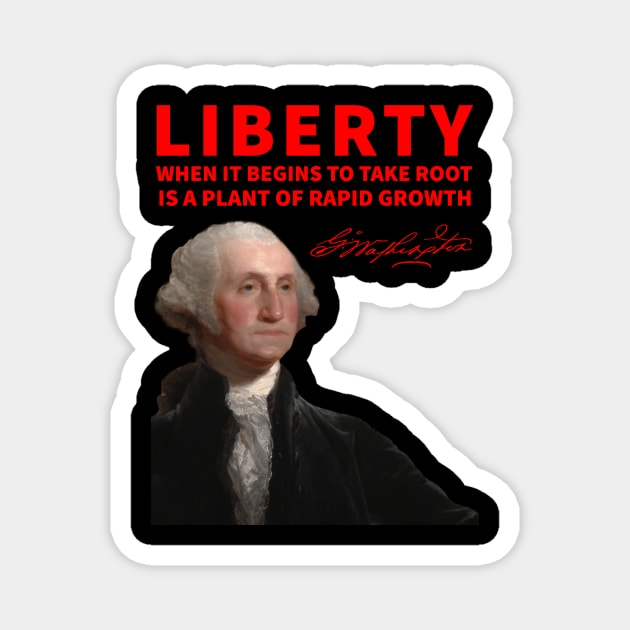 George Washington on Liberty Magnet by Retro Patriot