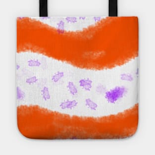 Orange pink watercolor art design Tote