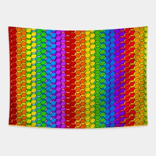 Pride Hexagon Pattern Tapestry