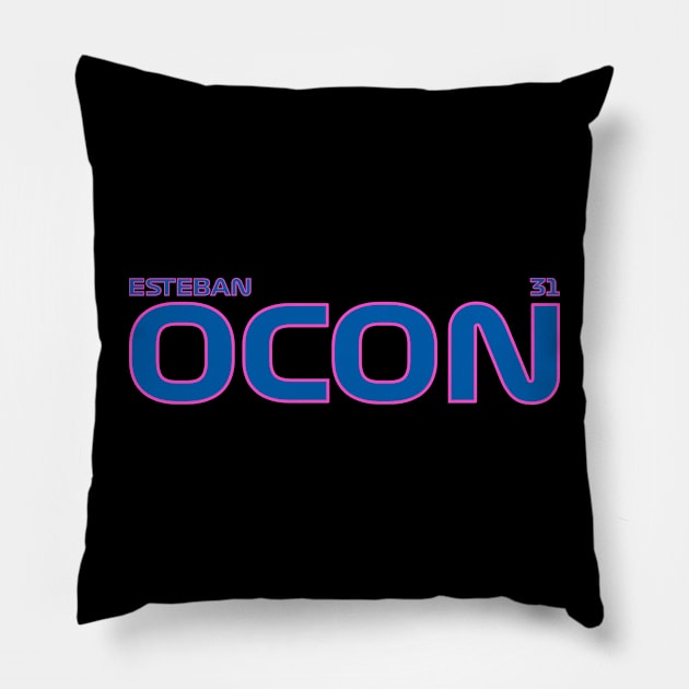 ESTEBAN OCON 2023 Pillow by SteamboatJoe