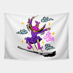 The Witch Club Flip It Baby Cartoon Tapestry