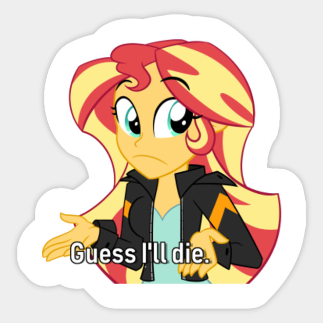 Memeset Shimmer Sunset Shimmer Sticker Teepublic
