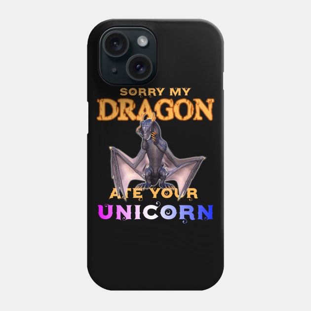 Fantasy Dragon ate cute dabbing Unicorn Phone Case by BeyondThat