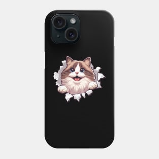 Funny Cut Out Cat Selfie Phone Case