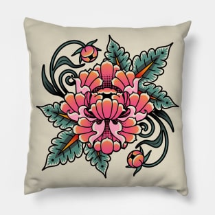 Sunset Peony Pillow