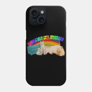 Support Your Local Street Cats  / Retro Funny Cat Lover Collage Design Phone Case