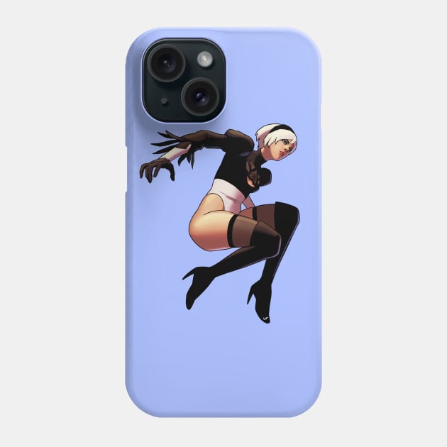 YoRHa No.2 Type B Phone Case by LuizFerrarezzi