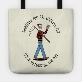 I’m Also Looking For You Waldo Death by Tobe Fonseca Tote