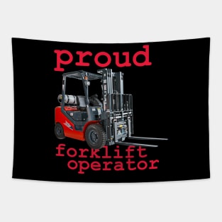 proud forklift operator Tapestry