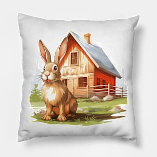 Farm Rabbit Pillow