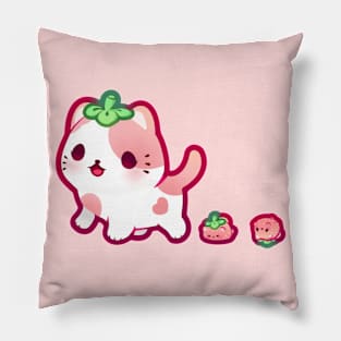 Strawberry Cats Pillow