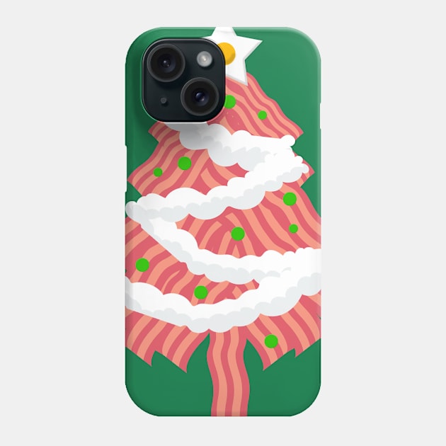 Funny Bacon Christmas Tree Eggs Food Gag Gift Tasty Phone Case by interDesign