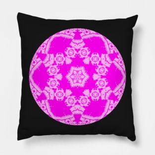 Pink and White Kaleidoscope Pillow