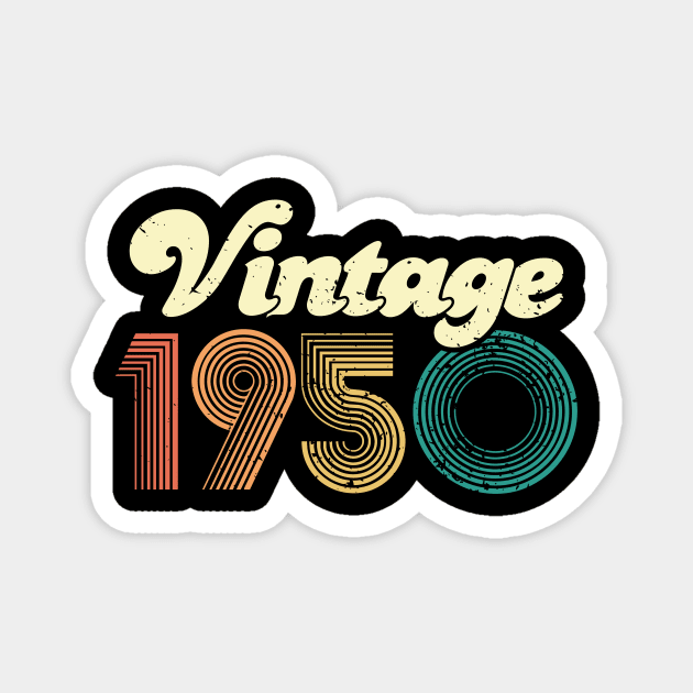 70th Birthday Gift 70 years Vintage 1950 Men Women Magnet by CheesyB