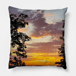 Golden Lavender Sunset Pillow