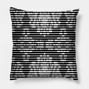 Black & White Damask Wallpaper Pillow