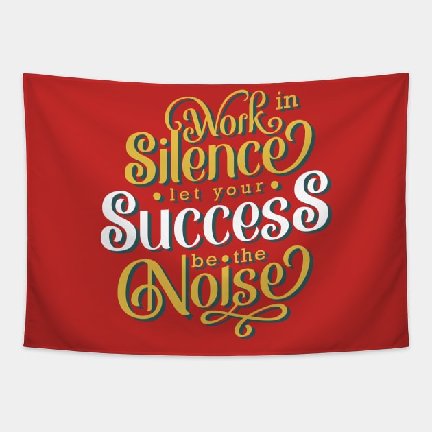 Work In Silence Tapestry by ArterfakProject