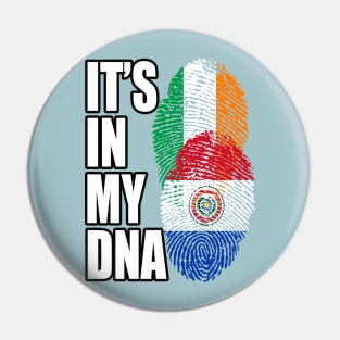 Paraguayan And Irish Mix Heritage DNA Flag Pin