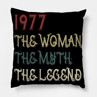 Vintage Retro 1977 Legend Gift 43rd Birthday Womens Pillow