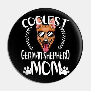 Glasses Coolest German Shepherd Dog Mom Pin