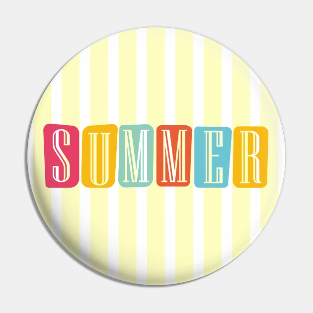 Summer - Yellow Stripes on - Pin by Peter the T-Shirt Dude