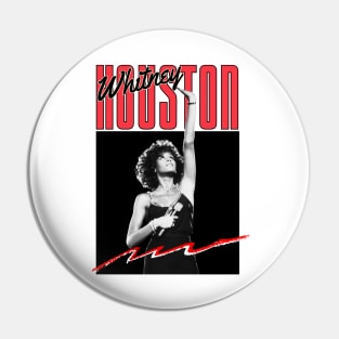 Whitney houston///original retro fan design Pin