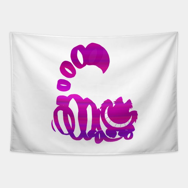 Cheshire Cat Ombre Silhouette Tapestry by ijsw