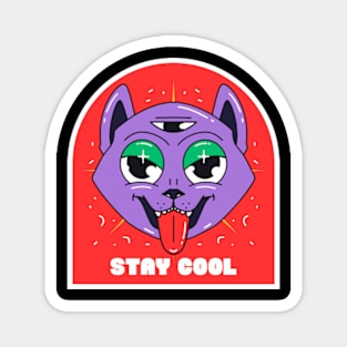 cat stay cool Magnet