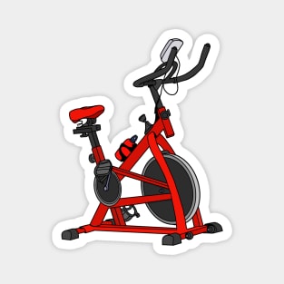 Red Spinning Bike Spin Bicycle Magnet