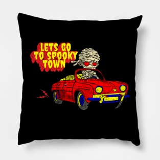 mummy lets go to spooky town Pillow