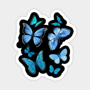 Blue Butterflies Magnet