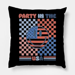 Party In The Usa 4Th Of July Preppy Smile Shirts Men Women Pillow