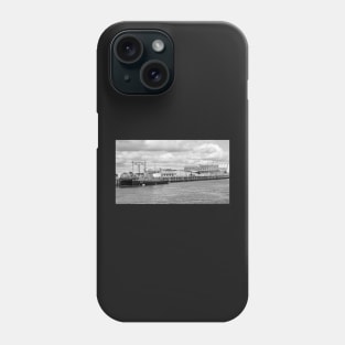 Catamaran moored up in Great Yarmouth docks, Norfolk Phone Case