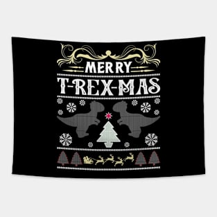 Merry T-REX-MAS Tapestry