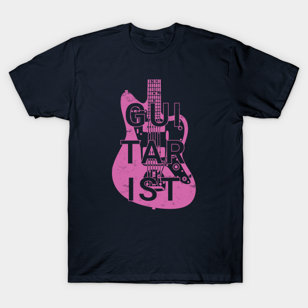 Discover Guitarist Electric Guitar Body Pink Color - Guitarist - T-Shirt