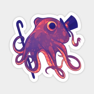 Sunset Octopus Gentleman Magnet