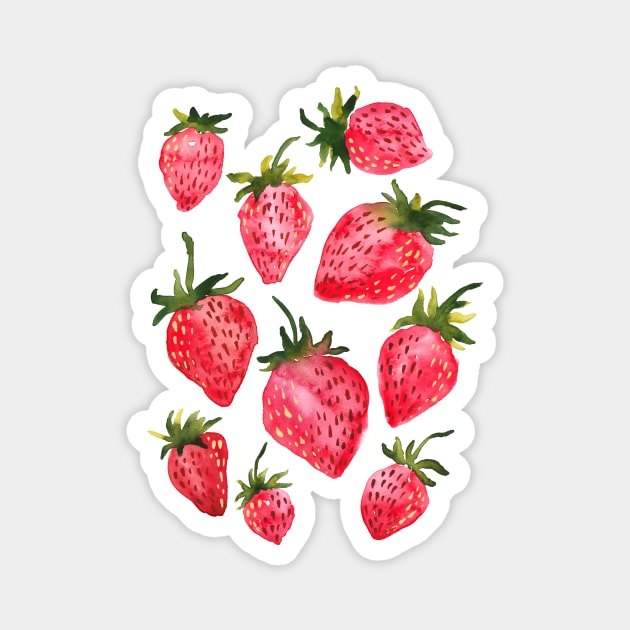 Strawberries Magnet by foxeyedaisy