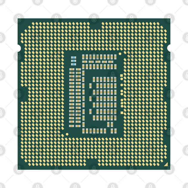 Intel Core CPU Processor Bottom by Chonerd