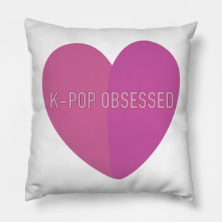 K-Pop Obsessed heart design Pillow