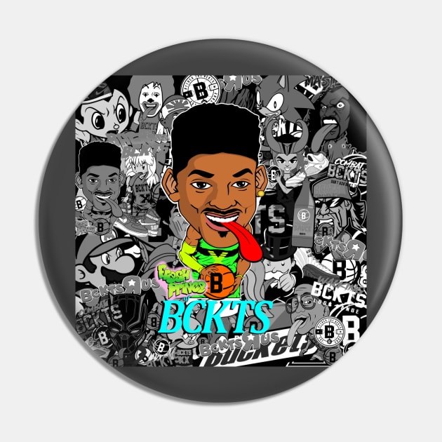 Bckts Cltr Basketball Pin by BucketsCulture