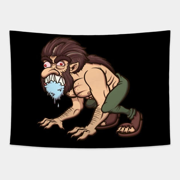 Drooling Werewolf Tapestry by TheMaskedTooner