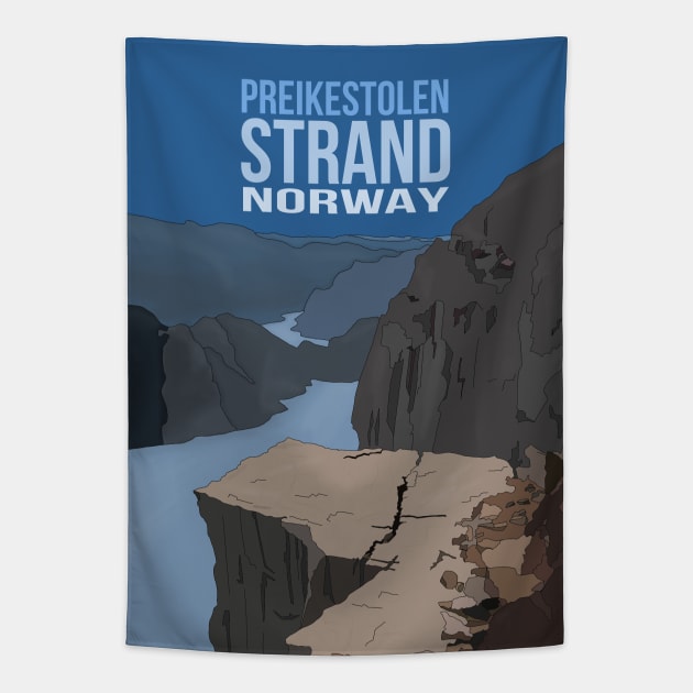 Norway Preikestolen Travel Norwegian Tapestry by DiegoCarvalho