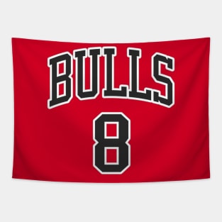 Bulls No. 8 Tapestry