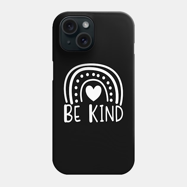 Doodle Rainbow Be Kind Phone Case by JPDesigns