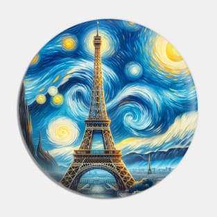 Eiffel Tower Starry Night - Beautiful Iconic Places Pin