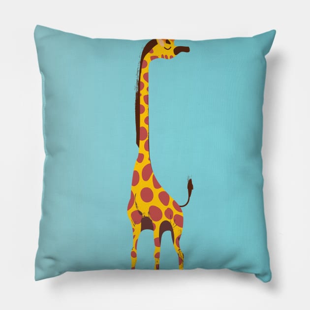 Visit the Zoo Giraffe Pillow by nickemporium1