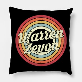 Warren Proud Name Retro Rainbow Tribute Pillow