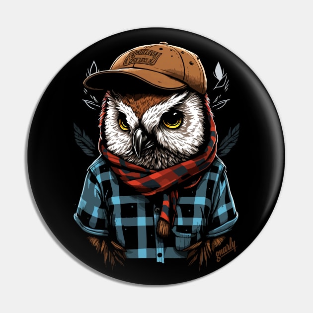 Flannel Owl Graphic by gnarly Pin by ChattanoogaTshirt